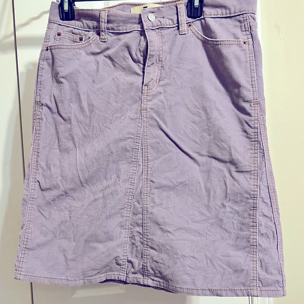 Lavender corduroy skirt